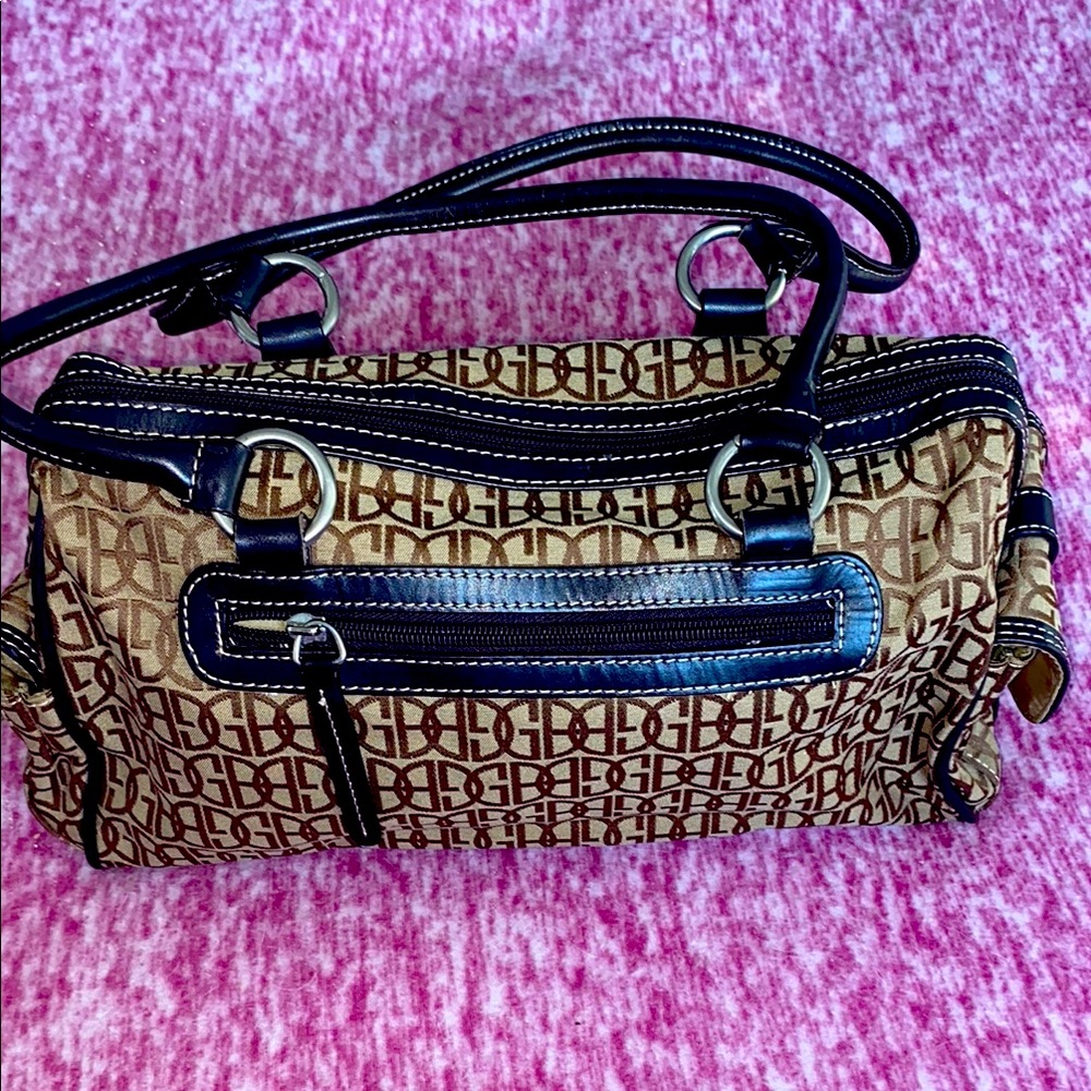 Giani Bernini Vintage Designer Brown and Black Handbag